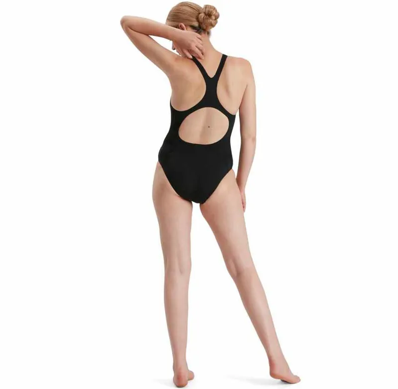 Speedo Womens Eco Endurance+ Medalist One Piece Swimsuit Black-5